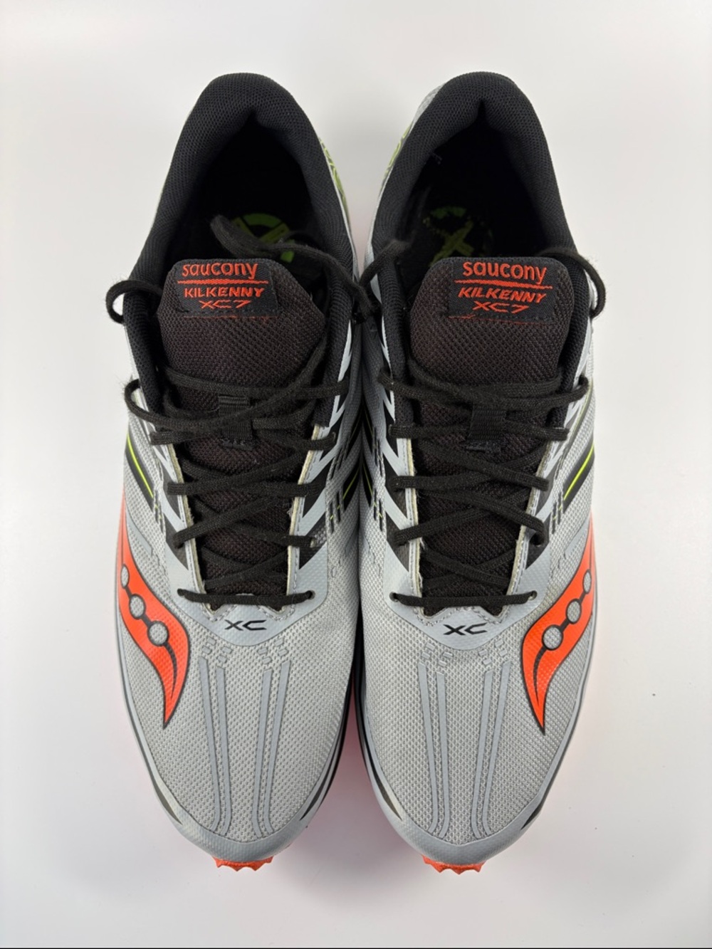 Saucony Kilkenny XC7 Men’s Size 12 Cross Country Track Shoes Gray Orange